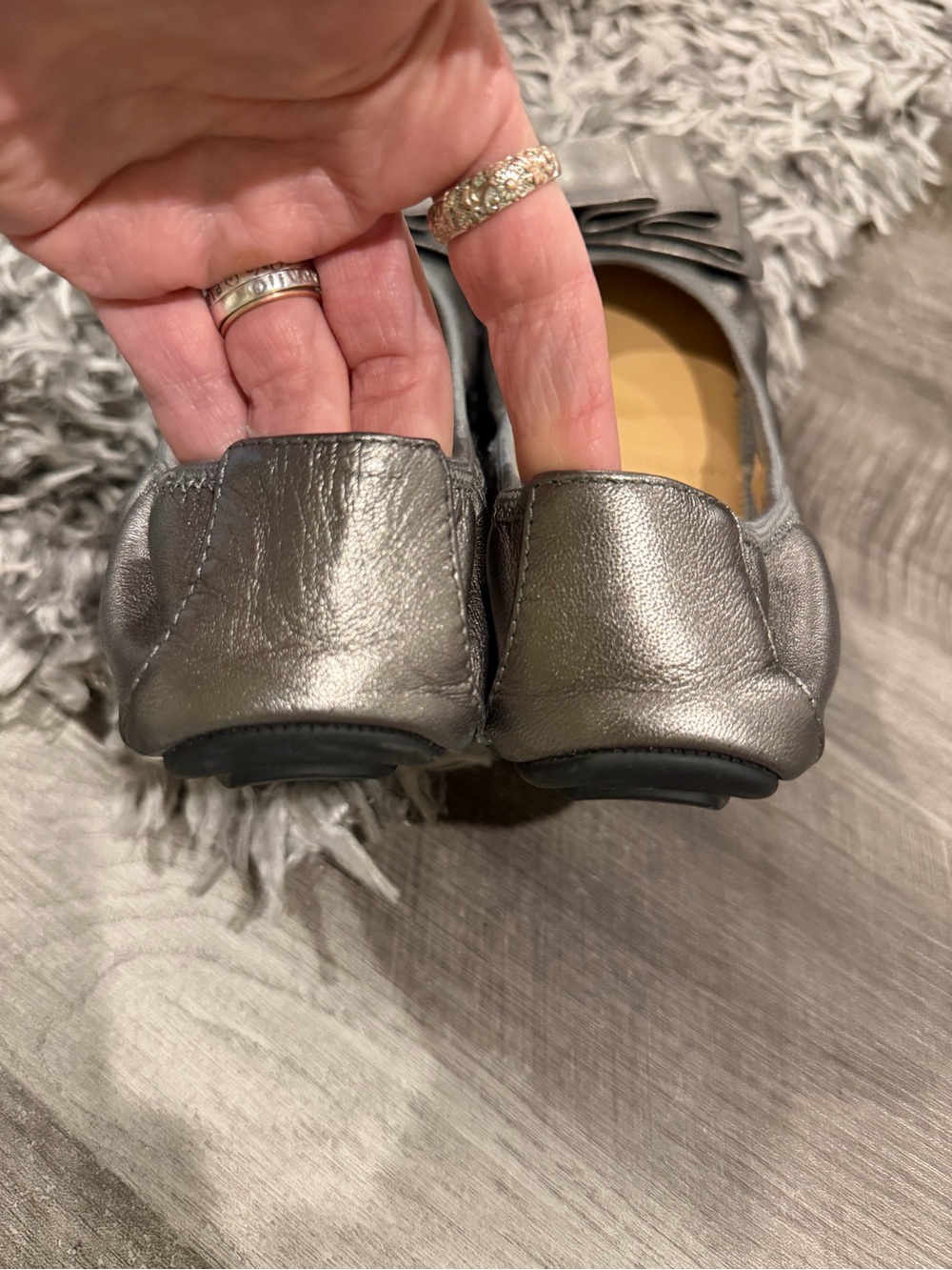 me too Pewter Metallic Lilyana Ballet Flats - Picture 9 of 13